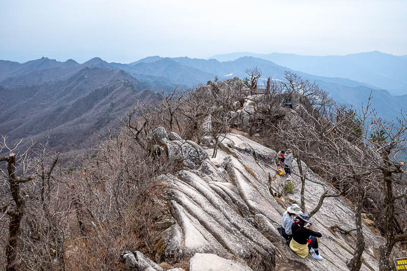 Korea-Daegu-Hiking-Palgongsan-Gatbawi - This is probably the nicest spot on the trail, and for nearly everyone, it is where they turn and head back down. But I will continue on!