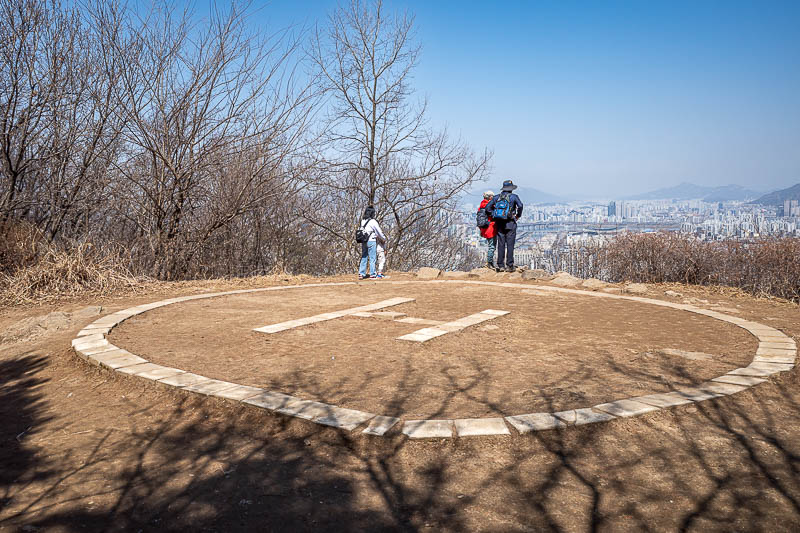 Korea-Seoul-Hiking-Guryongsan - Another hiking feature of Korea, helicopter landing pads.