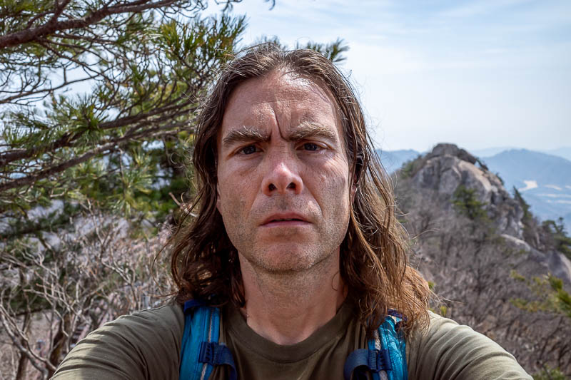 Korea-Daegu-Hiking-Palgongsan-Gatbawi - My selfie is pretty good today too, I really captured the lingering loathe.