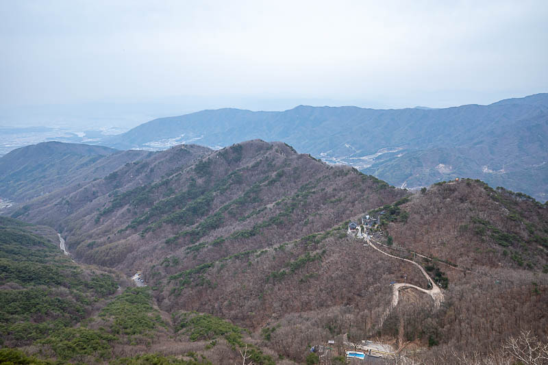 Korea-Daegu-Hiking-Palgongsan-Gatbawi - First, a pointless view shot from the Buddha area.
