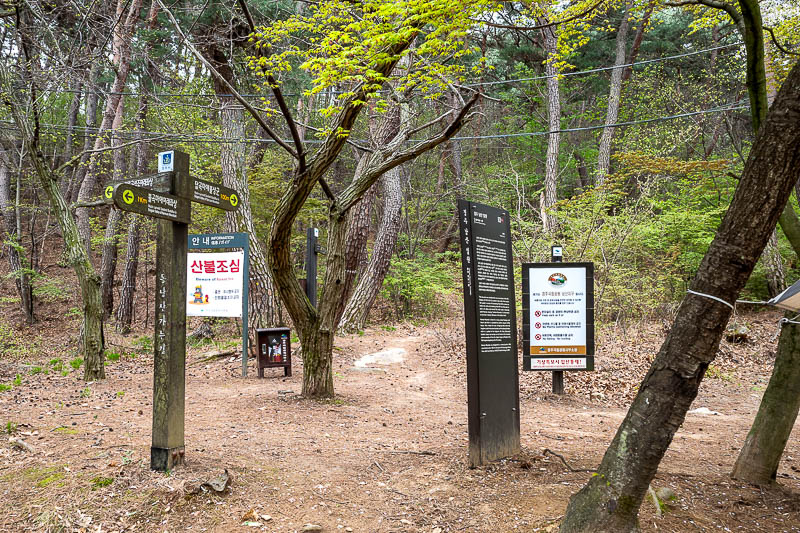 Korea-Gyeongju-Namsan-Hiking - I thought this might be a wild unmarked hike. I could not be more wrong. Signs everywhere. Although for most of the day, no other hikers, until an ent