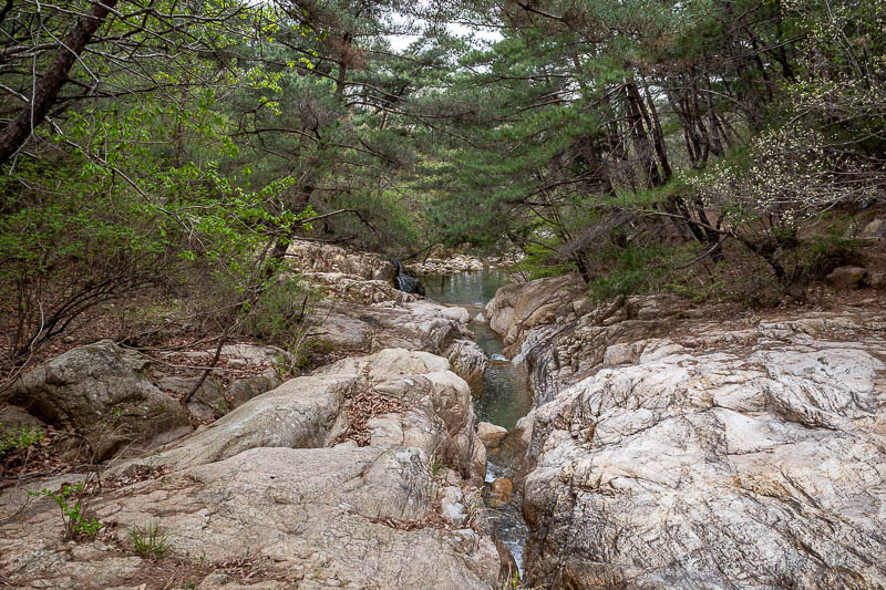 Korea-Gyeongju-Namsan-Hiking - There were a few places that people probably go swimming in during summer.