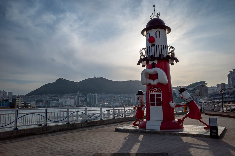 Korea-Busan-Nanpo-Seomyeon - I do not think this lighthouse is real.