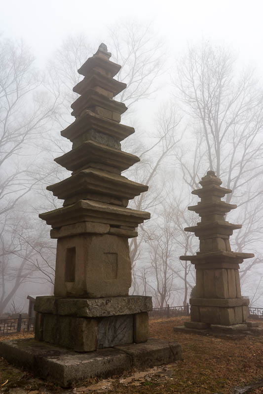 Korea-Hiking-Gyeryongsan - Here are some pagodas, they have real historical significance. Trust me.