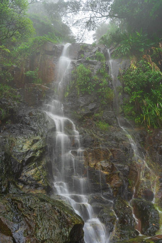 Korea - HK - China - KORKONG! - A waterfall in the fog. Time to go to f22 and see how slow I can set my shutter speed for some smooth looking water. Not quite slow enough.