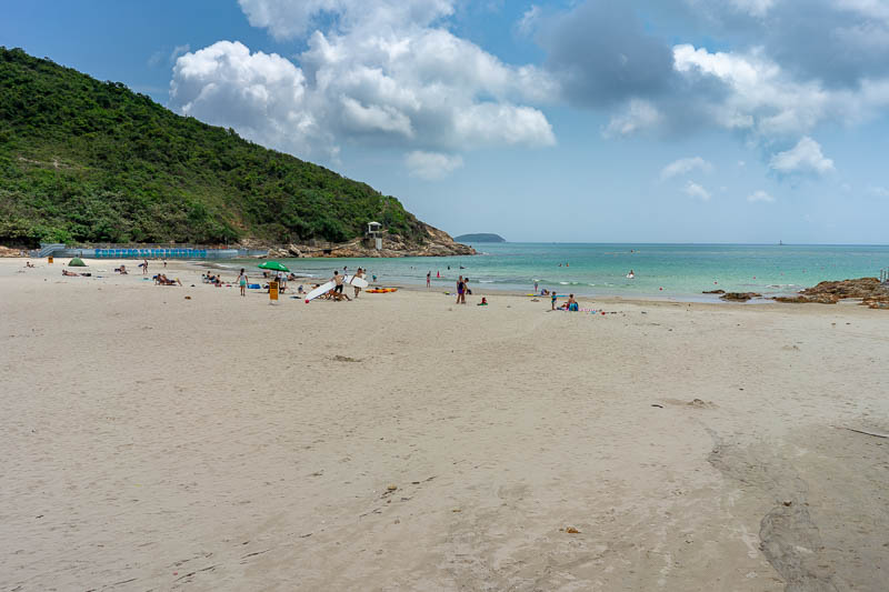 Korea - HK - China - KORKONG! - Here is the beach. It has life guards, shark nets, and almost no Asian people at all, everyone was British.
