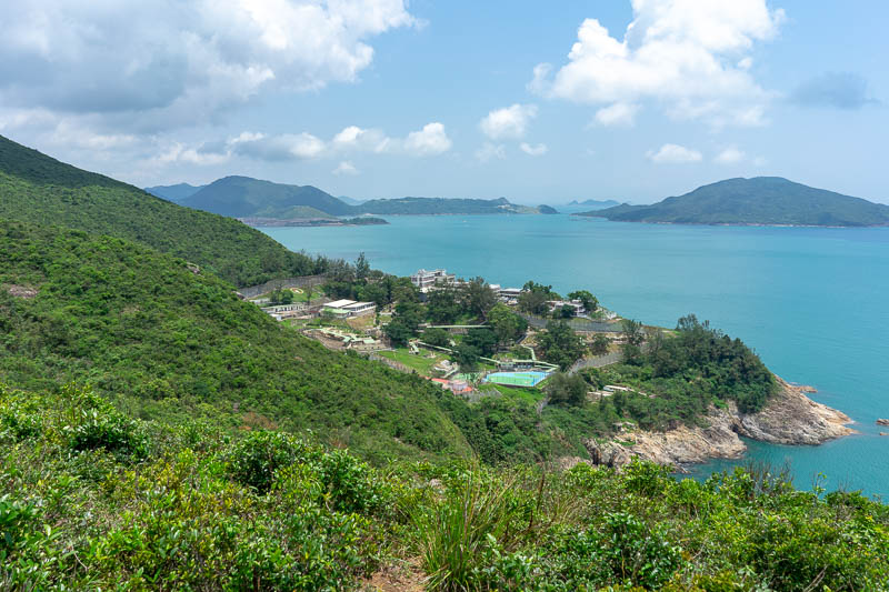 Hong Kong-Hiking-Dragons back - OK, so where I was must be quite secluded. That is the Hong Kong maximum security prison. Luckily I brought my tennis racquet and some balls filled wi