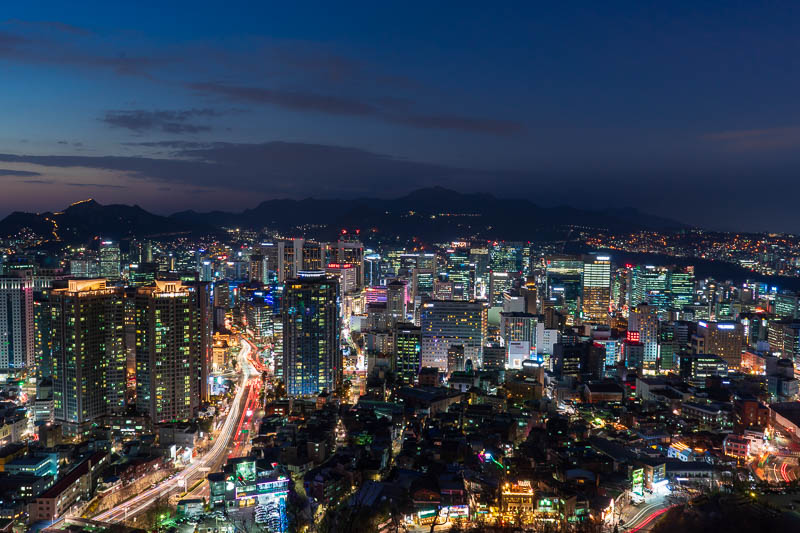 Korea-Seoul-View - Another long exposure. Remember thats not the main business district of Seoul, its just one of the suburbs. My fingers had basically stopped working a