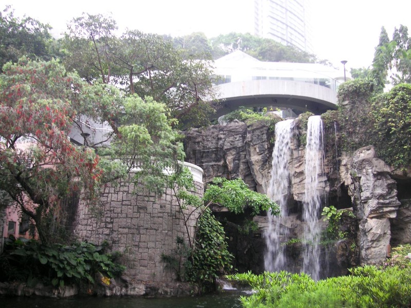 Hong Kong-Zoo-Park - Hong Kong park has many waterfalls throughout.