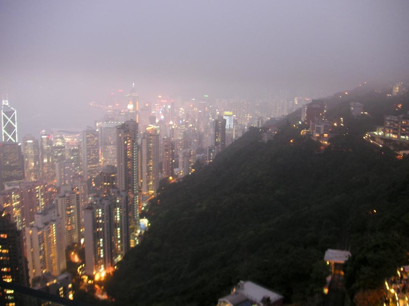 Hong Kong-The Peak-View - If you sit still and just stare, you notice the lights come on all over the place.