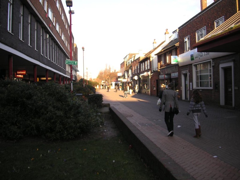 London again then Hong Kong - February 2010 - This is the actual main street in Hatfield, its devoid of anything now apart from banks and penny stores and visa services for indian people. This is 