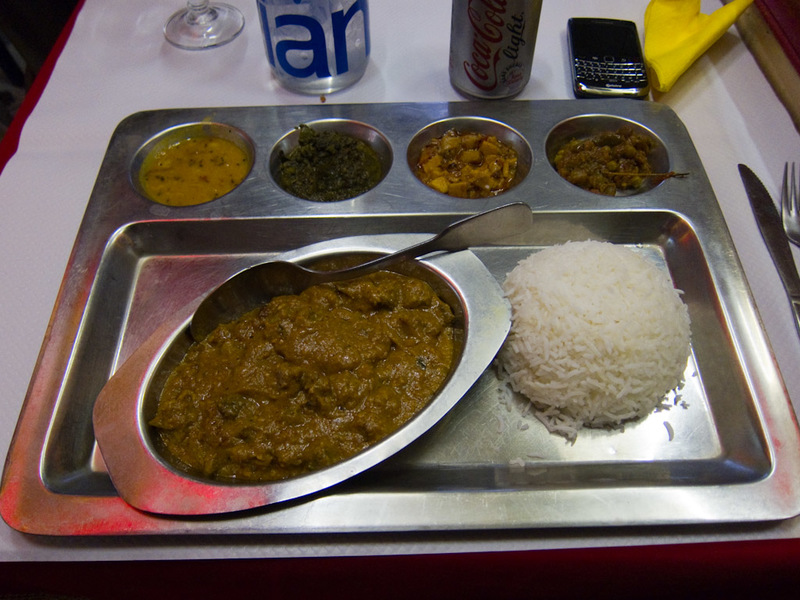 France-Paris-Indian Food - Lamb curry with various accompaniments. Very delicious actually. I also had dessert as it was included in the price, Galub Jamon. I feel very sick fro