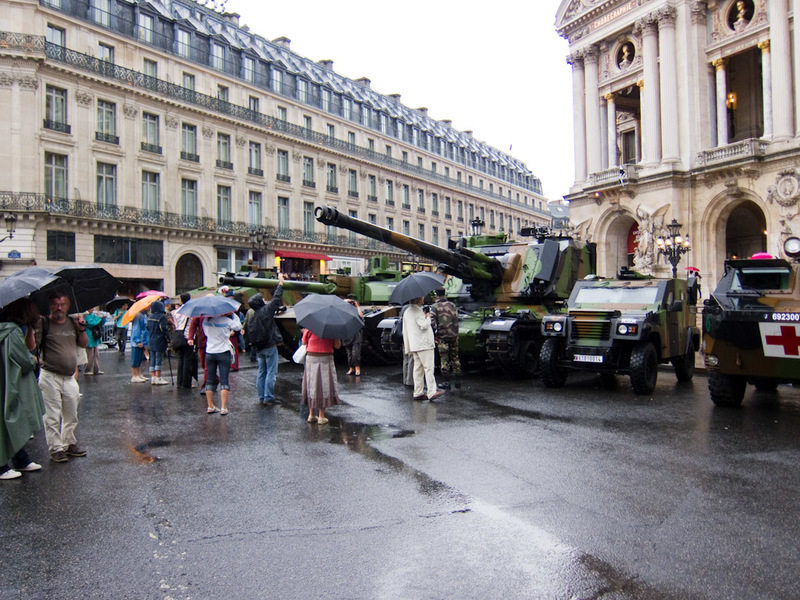 France-Gare Du Nord-Eurostar-Bastille Day-Parade - Tanks from the parade have now turned up in variuos locations.