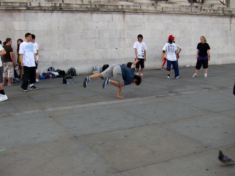 England-London-China Town-Pho - Heres some random really poor breakdancers. If you are this bad at something you should practice at home before showing off in front of huge crowds.