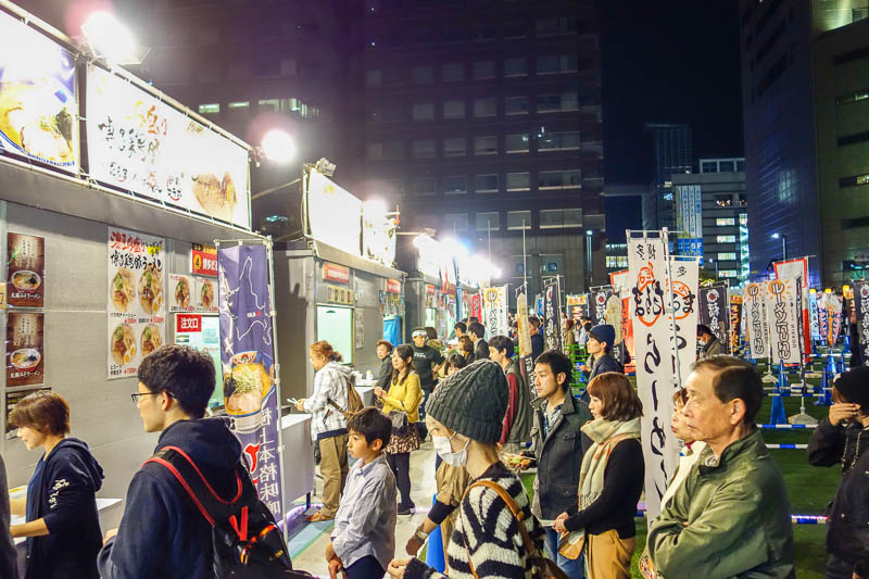 news - Here is the outdoor ramen festival. I think this was the last night. This one seemed more popular with the locals compared to the ramen stadium in the