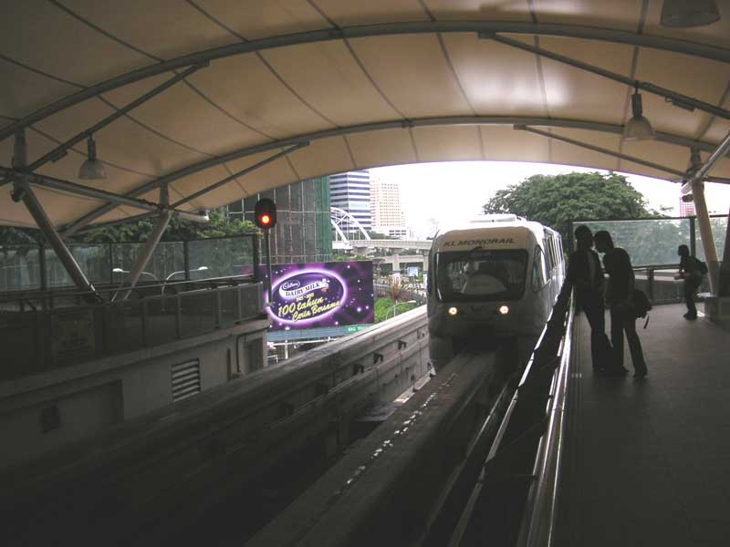 Malaysia-Kuala Lumpur-Mall-Monorail - I take the monorail to preserve legs for the walking ahead.