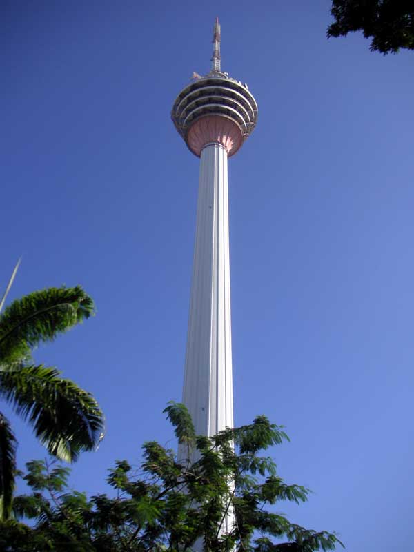 Malaysia-Kuala Lumpur-Menara Tower - I walked away from the menara tower a bit to take this shot, then I decided I might as well walk the whole way down.