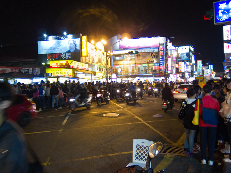 Taiwan-Taipei-Night Market-Shilin - I crossed the road from the market entrance to take this photo, its chaos!