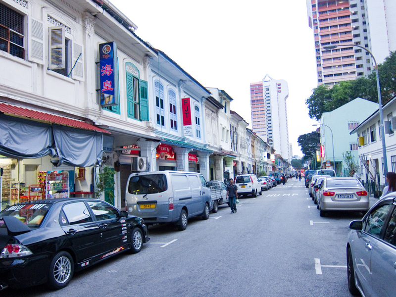Singapore-Little India-Food - The shopfronts along here look a lot like a London street.