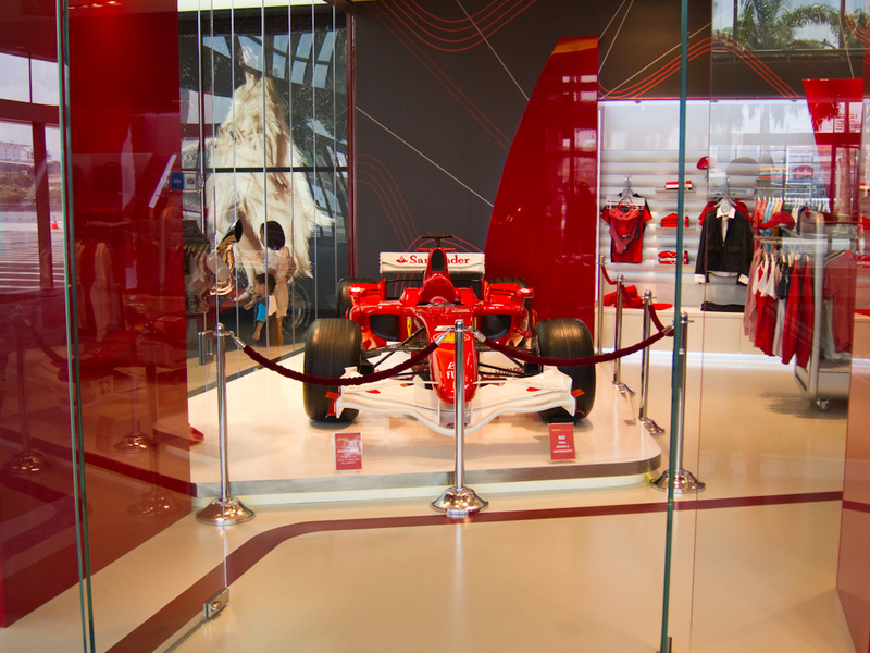 Singapore-Casino-Mall-Architecture - I am almost certain this was a real Ferrari F1 car. There was a guard and all sorts of warnings about not photographing it, so I lingered outside the 