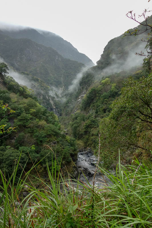 Taiwan-Hualien-Taroko Gorge - There will be a lot of pictures of mountains extending into clouds. You cant easily climb any of them, the paths are closed off, and those that are op