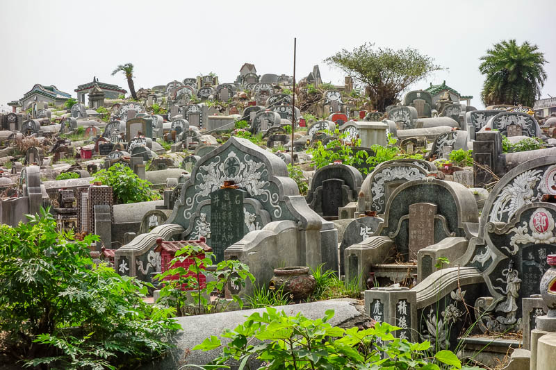 A full lap of Taiwan in March 2017 - Probably photo of the day, the interesting looking home to wild dogs, that is also the fishermans graveyard. I wonder if they actually buried people h