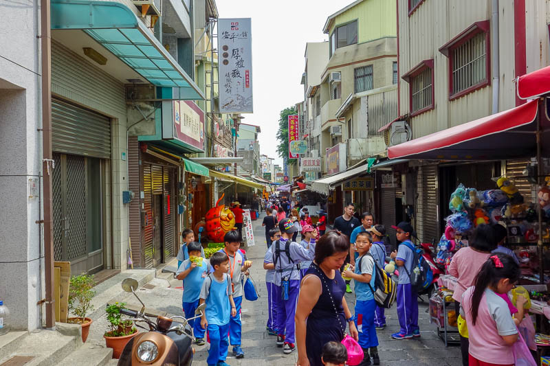 A full lap of Taiwan in March 2017 - This is the famous ancient preserved shopping street. Really it is, I checked twice. Its just a few stands selling junk between ordinary looking build