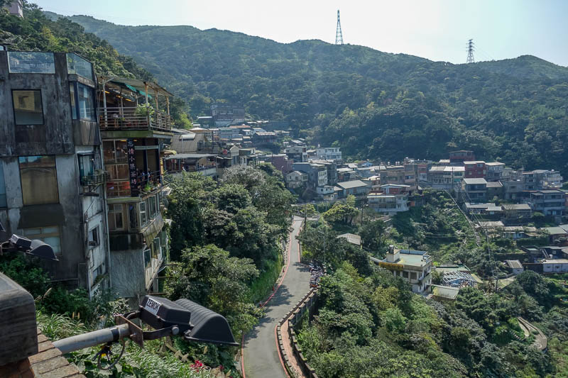 Taiwan-Jiufen-Hiking-Teapot Mountain - Theres a bit of the city itself, not a great photo, light was no good.
